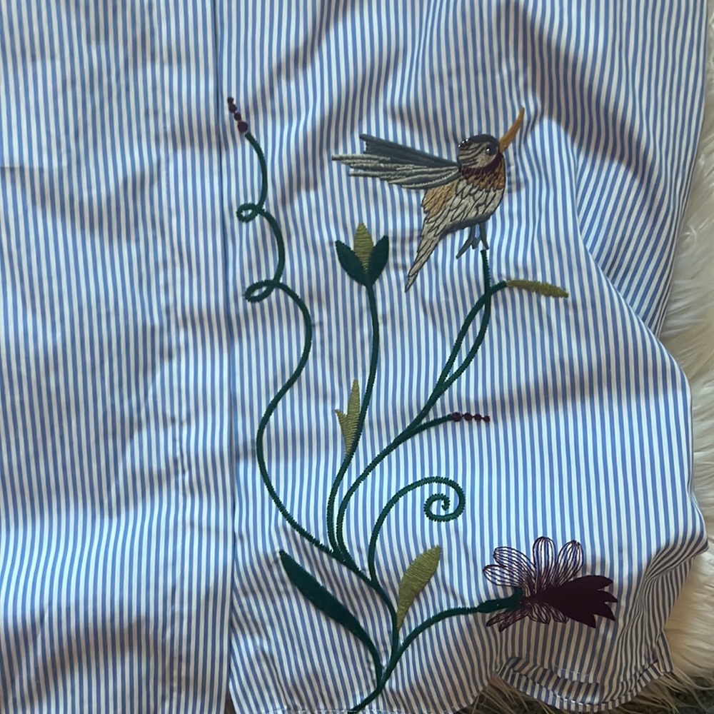 Philosophy Dress Shirt Dress with Embroidery - Picture 3 of 5